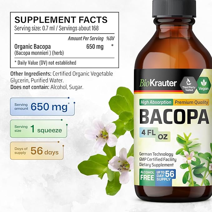 Bacopa Monnieri Tincture 4 Fl.Oz.