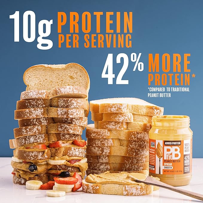 PBfit Peanut Butter, Protein-Packed Spread, Peanut 16 Oz 2)