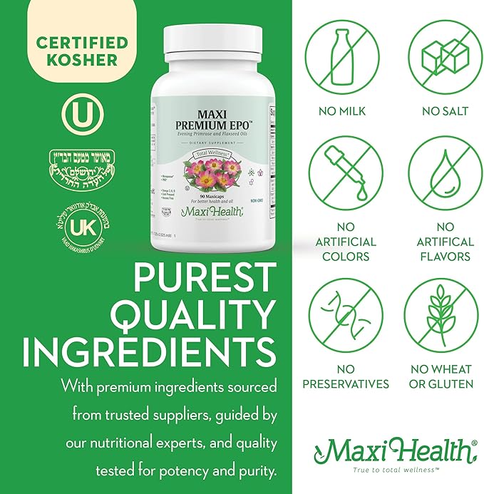 Organic Evening Primrose Oil Capsules 1500mg 90 Count