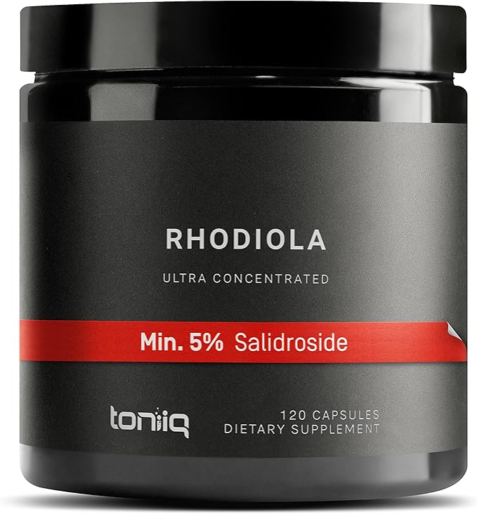 Toniiq Triple-Strength 600mg Rhodiola Rosea 120 Capsules 5% Salidroside