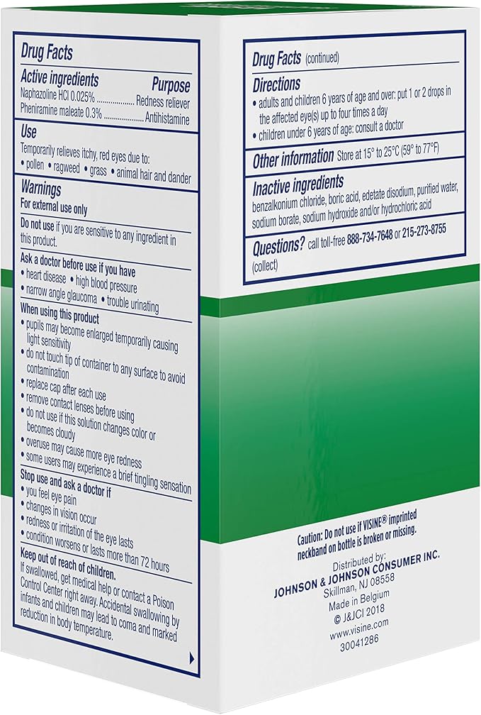 Visine Allergy Eye Relief Multi-Action Antihistamine 0.5 fl. 2)