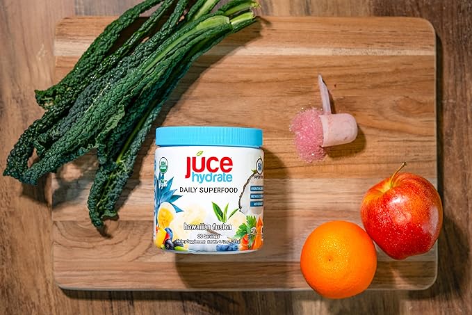 Júce Hydrate Replenishing & Nourishing Superfood Drink - Boost Reduce Fatigue - USDA Certified Organic, Plant-Based, Vegan - Gluten-Free, Dairy-Free, Soy-Free - 8.1 Ounce - By Terra Kai Organics