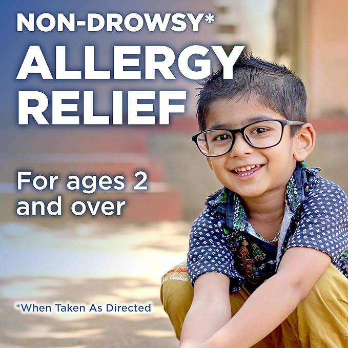Amazon Basic Care Children’s Allergy Medicine, 24 Hour 5 mg/5 mg/5 mL, 2 and 8 fl 1)