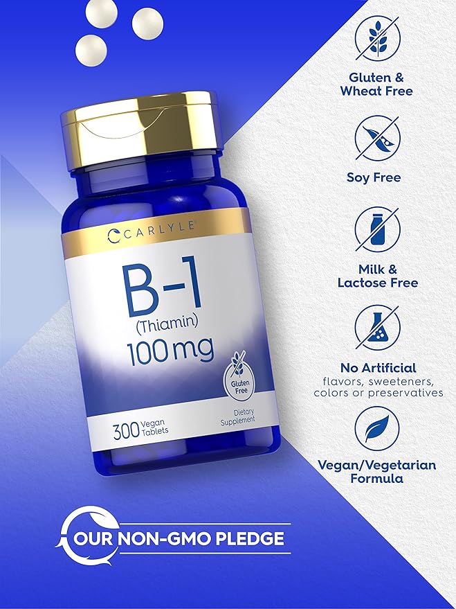 Carlyle Vitamin B-1 100mg | 300 Tablets