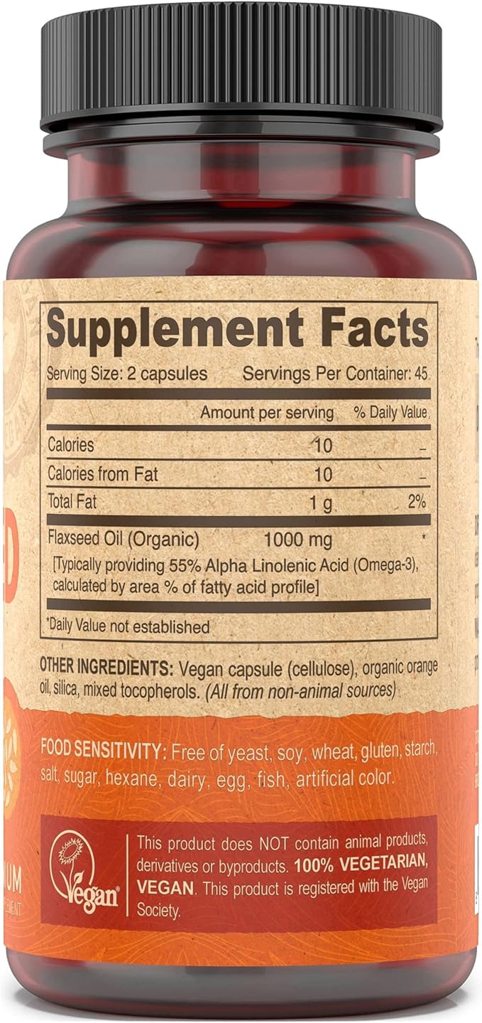 DEVA Vegan Flaxseed Oil 90 Vcaps