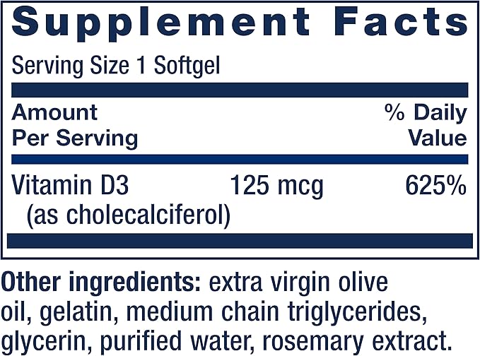 Life Extension Low Dose Vitamin K2 D3 Supplement 90 Softgels 60 Softgels
