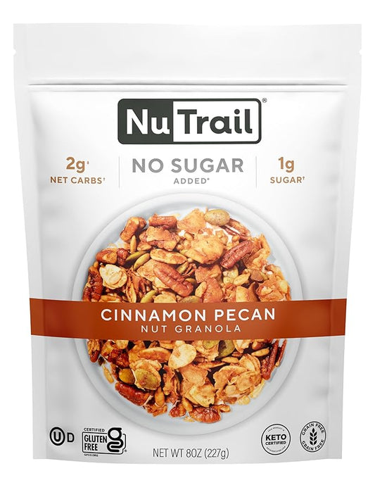 NuTrail Nut Granola Cereal, Cinnamon Pecan, 8 oz. 1 Count