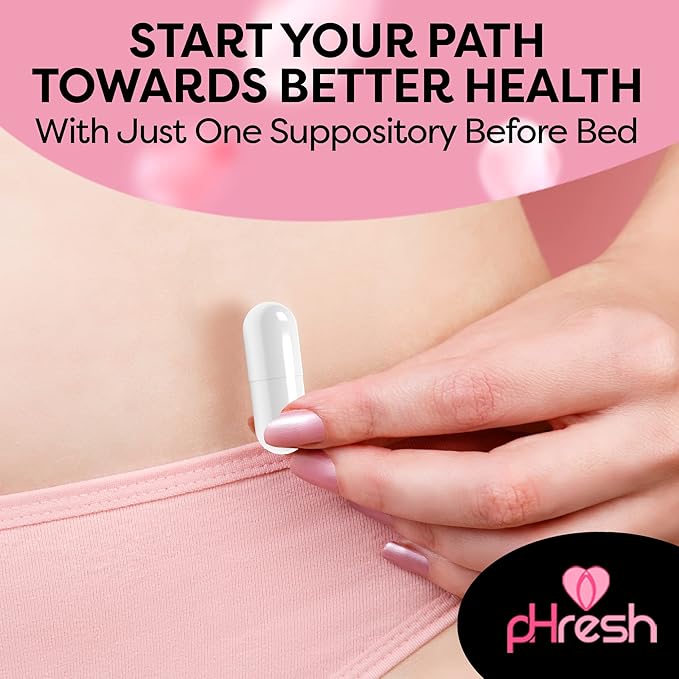 pHresh Boric Acid Suppositories for Women,