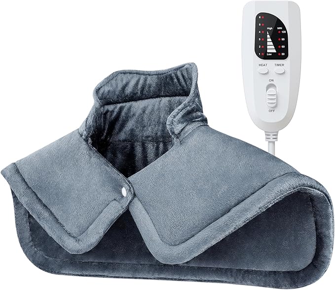NIUONSIX Heating Pad for Neck and 6 Heat 2H Countdown