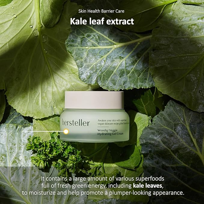Hersteller Wonder Veggie Hydrating Gel Cream 50ml, 1.7 Fl Oz Superfood Kale Leaf Extract Deep Hydrating Moisturizing Vegan Facial Skin Korean Skincare