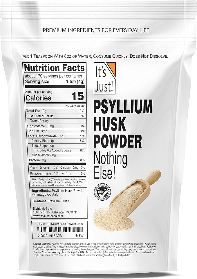 It's Just! - Psyllium Husk Powder, 24oz (Pack 1))