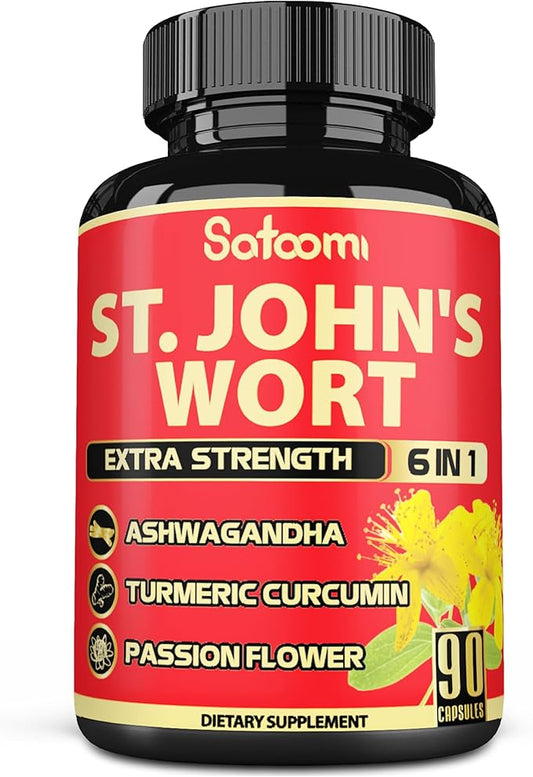 Satoomi St. John's Wort Capsules Extract 5050mg - 90 Veggie 3-Month Supply