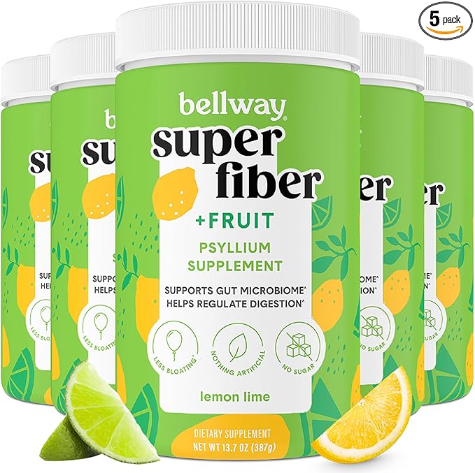 Bellway Super Fiber Powder + Fruit (5 Pack), (250 Servings)