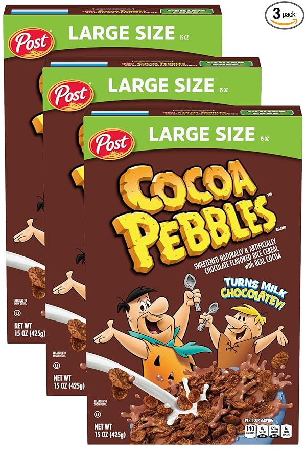 Post Cocoa Pebbles Cereal, 15 Oz 3)
