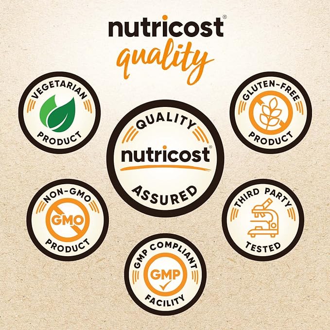 Nutricost Fiber Capsules with Prebiotic Fiber 300 Capsules 60 Servings, 2 G
