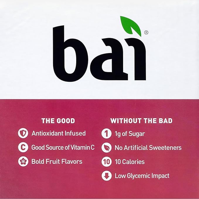 Bai Water Sunset Variety Pack, 18 fl oz, 15 Count (220-00656)