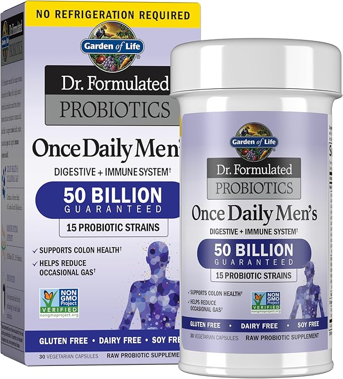 Garden of Life Probiotics for Men 50 Billion 15 Probiotics 30 Capsules