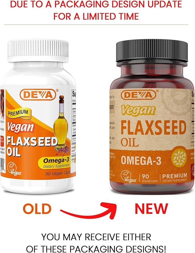 DEVA Vegan Flaxseed Oil 90 Vcaps