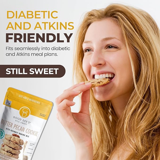 Good Dee's Butter Pecan Cookie Mix I Keto Baking Mix I Sugar Free, Diary Free, Gluten Free, Soy Free, Low Carb Cookie Mix I Diabetic and Atkins Friendly - 2g Net Carbs