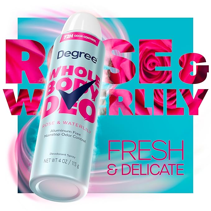 Degree Whole Body Deodorant Rose & 72H Odor 4 oz