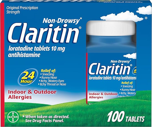 Claritin 24hr Non-Drowsy Allergy Relief, Loratadine Tablets 100ct