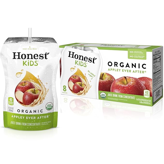 Honest Kids, Organic Juice Drink, Appley Ever After, 6.75 Fl Oz, 8 Pack