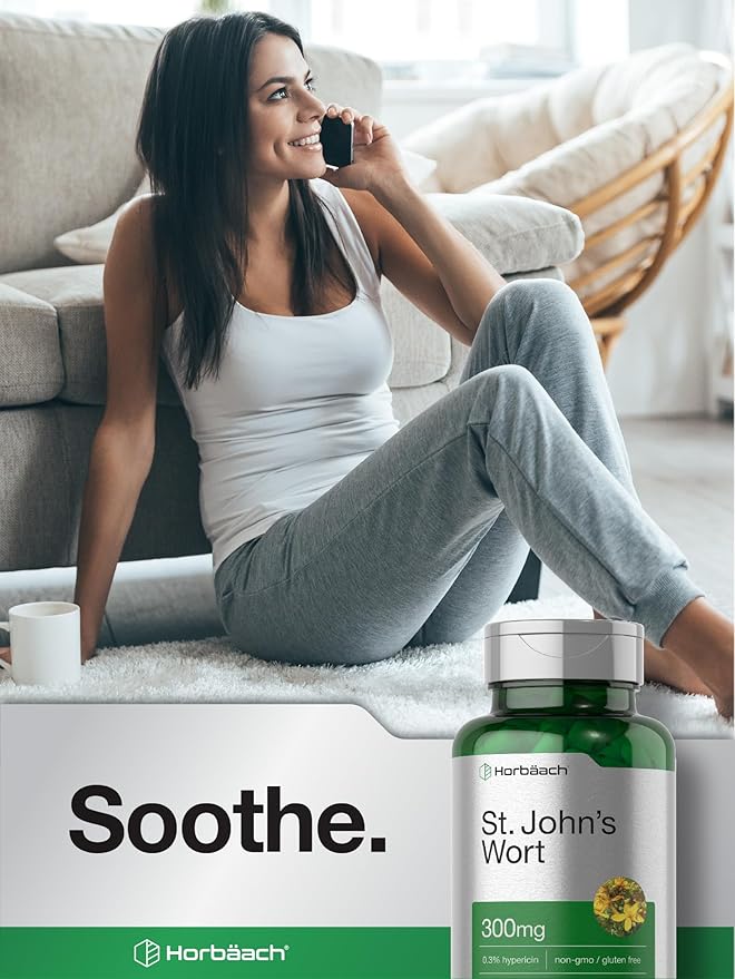 Horbäach St John's Wort Capsules 300mg 120 Count