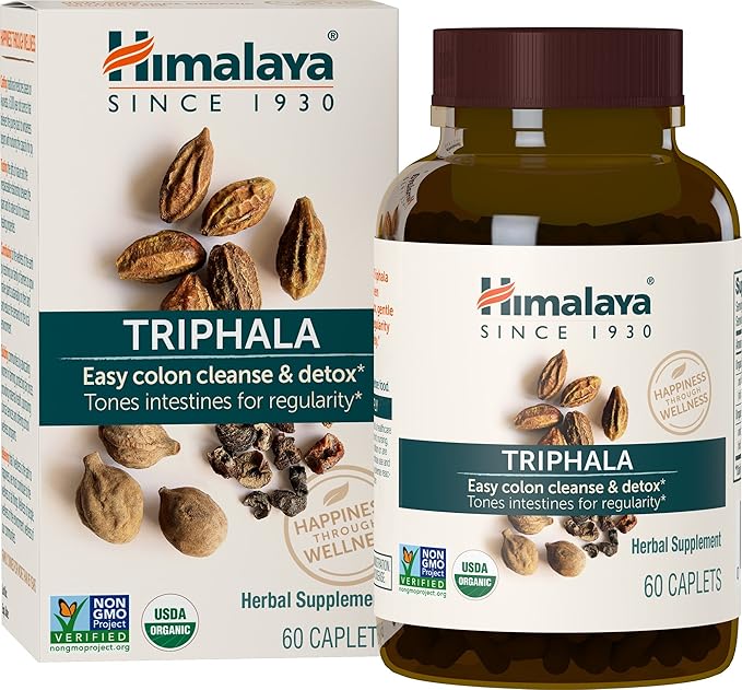 Himalaya Organic Triphala, 2 Month Supply, 688 mg, 60 Caplets