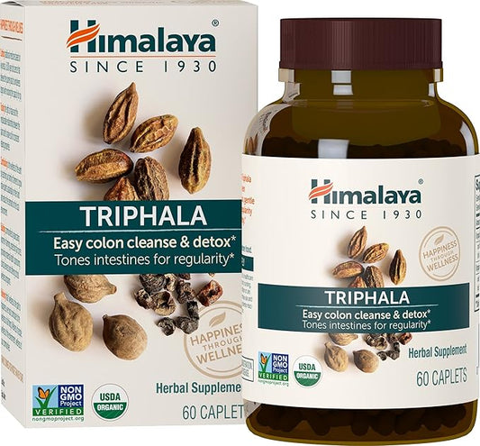 Himalaya Organic Triphala, 2 Month Supply, 688 mg, 60 Caplets