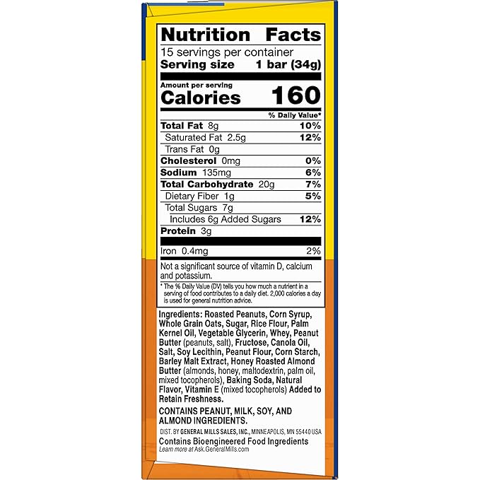 Nature Valley Granola Bars, Sweet and Salty Nut, Peanut, 15 Bars, 18 OZ