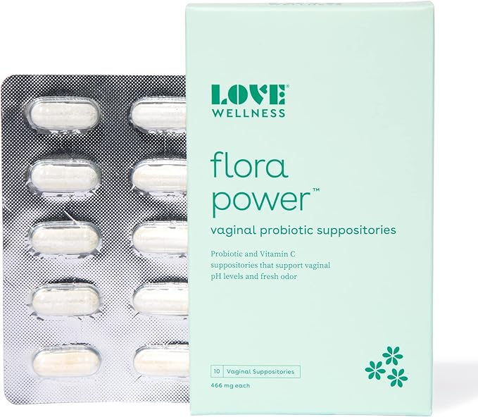 Love Wellness Vaginal Probiotic Suppositories, Flora Power