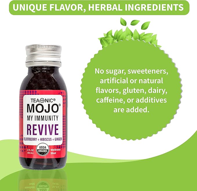 TEAONIC My Immunity Mojo: Revive, Herbal 12 Packs, 2 Fl.