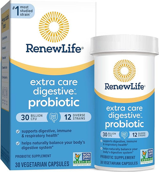 Renew Life Extra Care Digestive Probiotic 30 Billion 30 Count