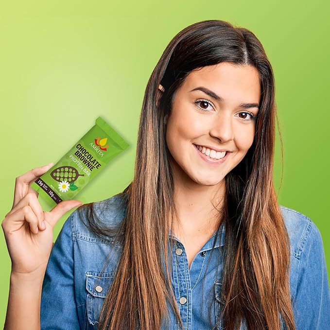 AMRITA Chocolate Maca Vegan Protein Bars 15g Plant