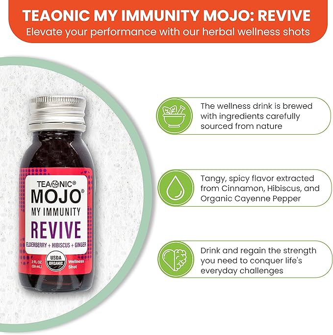 TEAONIC My Immunity Mojo: Revive, Herbal 12 Packs, 2 Fl.