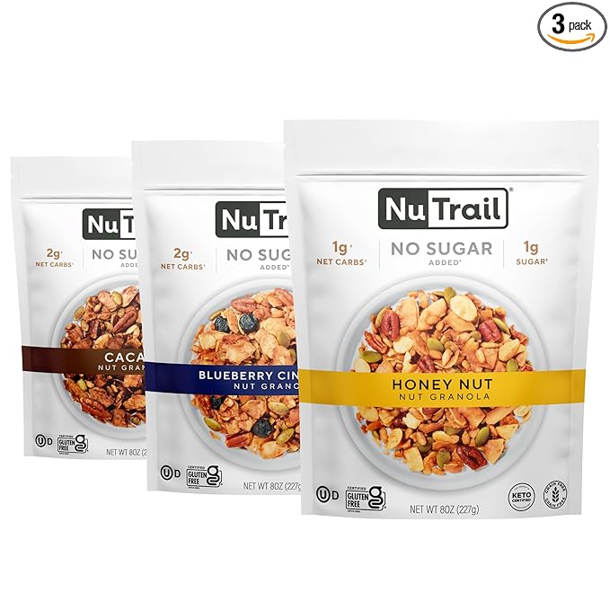NuTrail Nut Granola Cereal, Variety Pack, 8 oz. 3 Count