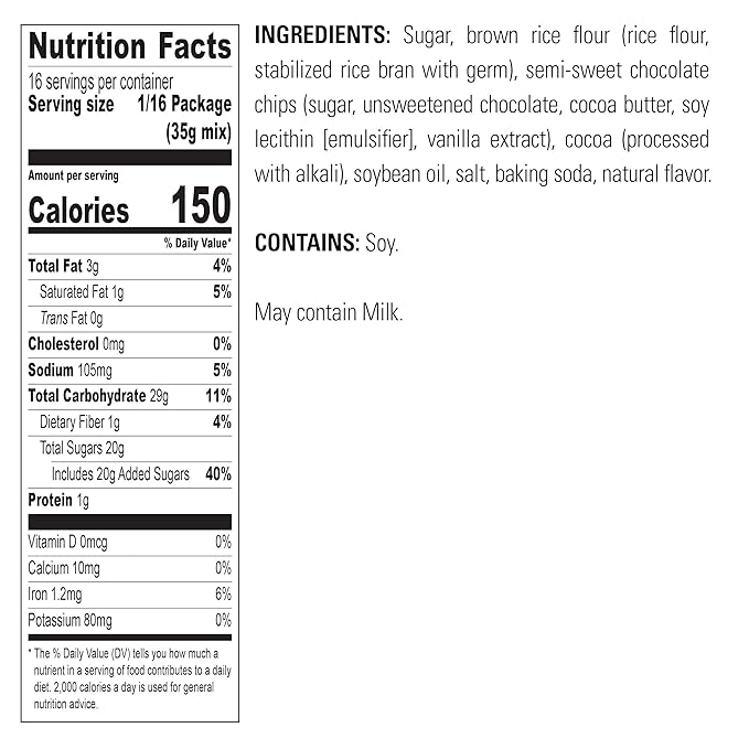 Krusteaz Gluten Free Double Chocolate Brownie Mix, Includes Chocolate Chips, Certified GF, Gluten Free Baking Mix, 20-ounce Boxes (Pack of 8)