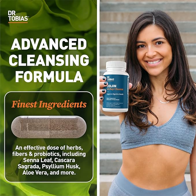Dr. Tobias Colon 14 Day Cleanse, 3 Bottles 28 Capsules (1-2 Daily)