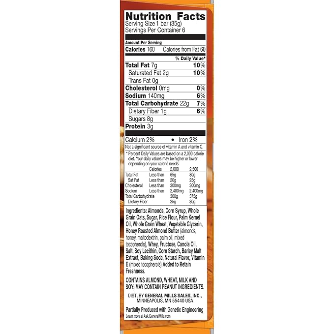 Nature Valley Granola Bars, Sweet and Salty Nut, Almond, 6 Bars, 7.2 OZ (Pack of 8)