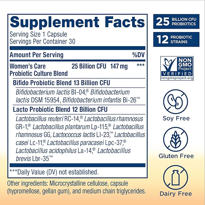 Renew Life Women's Probiotic Capsules, Supports 25 Billion 30 Ct