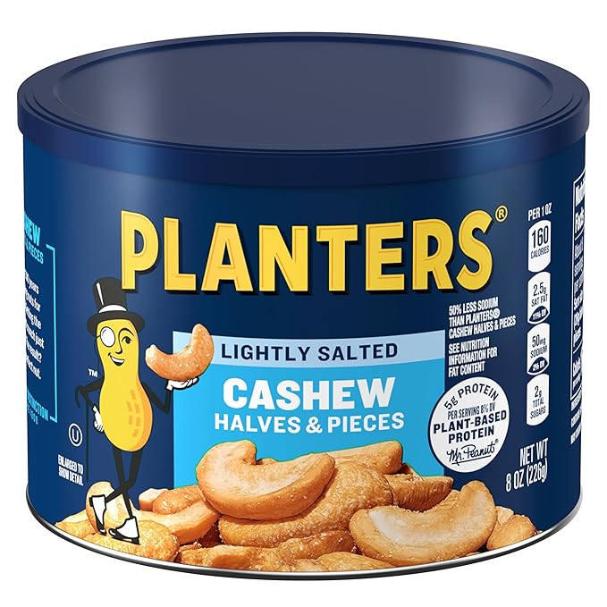 PLANTERS Lightly Salted Cashew Halves & 8 Oz