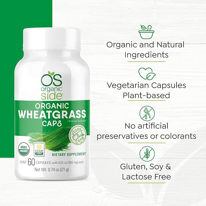 Organic Wheatgrass 60 Capsules