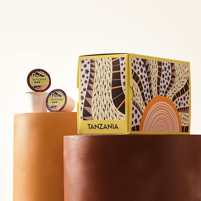 Atlas Coffee Club - Light/Medium Roast Coffee Pods - Tanzania 100% Recyclable, Premium Single Origin Coffee, 24ct Box