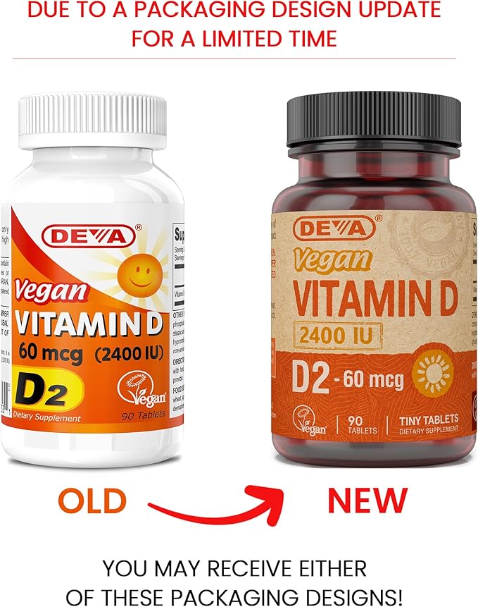 DEVA Vegan Vitamin D2 60 mcg 2400 IU, 90 Tablets 3)