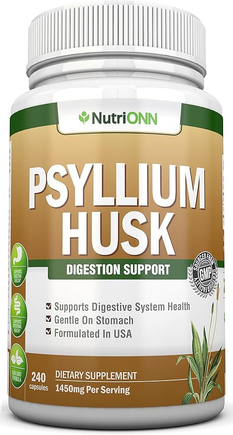 PSYLLIUM HUSK CAPSULES 1450mg Per 240 Capsules 100% Natural