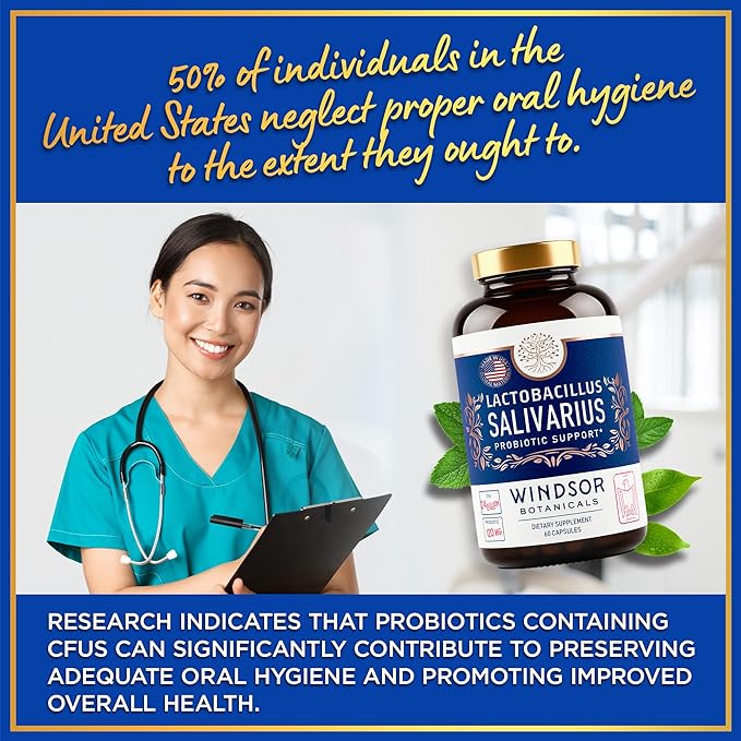 Lactobacillus Salivarius Probiotic Capsules 24bn CFU, 60 Caps