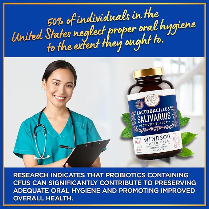 Lactobacillus Salivarius Probiotic Capsules 24bn CFU, 2-Pack 120 120 Caps