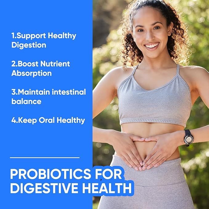 120 Capsules Oral Probiotics, Enhanced Super Digestive Enzymes & Probiotics-Oral Gut Dual Support-8 Strains 22 Billion CFUs-Bad Breath Treatment for Adults -Probiotics for Women and Men