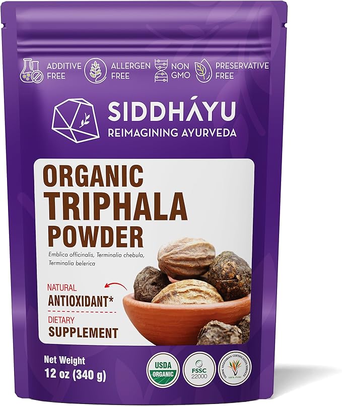 Organic Triphala Powder 12 oz 1)