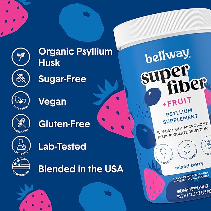 Bellway Super Fiber Powder + Fruit (5 Pack), (250 Servings)